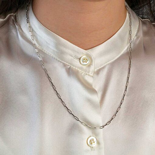chain paper clip necklace 50cm