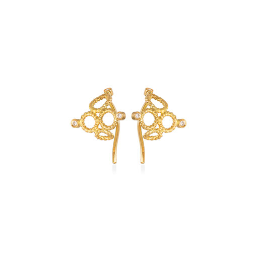 Small Bomb Earrings with Diamonds