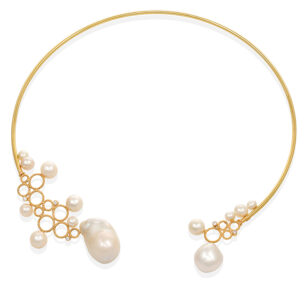 Collar Necklace with Pearls