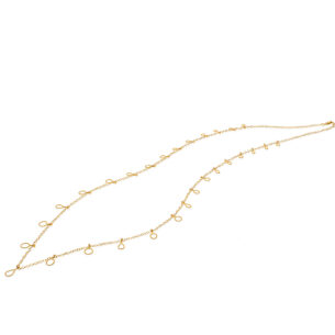 Multishapes Long Necklace with Diamonds