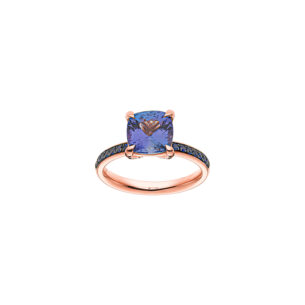 Persephone Ring with Sapphires, Diamonds & Tanzanite