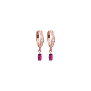 Ithaca Hoop Earrings with Rubies & Diamonds