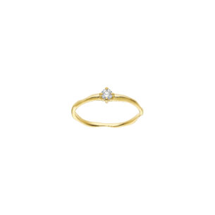 Ithaca Gold Ring with Round cut Diamond