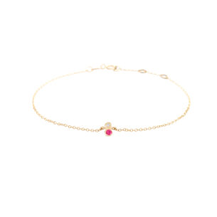 Aphroditi Bracelet wit Pink Sapphire and White Diamond