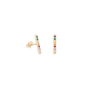 Rainbow Tube Earrings