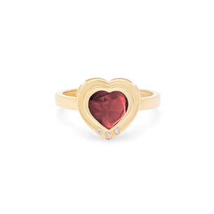 Heart Garnet Ring