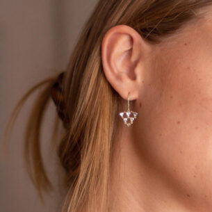 Sapphire Triangle Earrings Oona