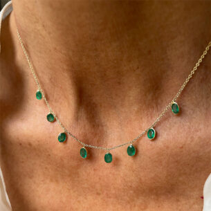Emerald Drop Necklace Oona