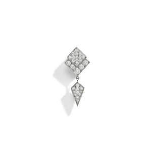 Single Earring Stairway with Diamonds Statement