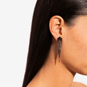 Long Earring Stairway XL Gradient with Diamonds Statement