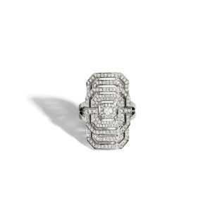Silver Ring My Way with Diamonds Statement