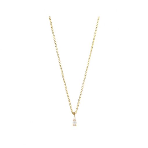 Gia Tiny Necklace with White Diamonds alveare