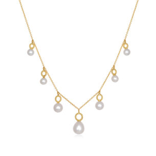 Seven Pearl Drops Necklace Christina Soubli