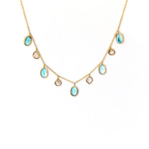 Apetite and Polki Drop Necklace Oona