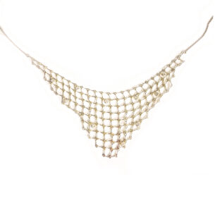 Triangle Net Necklace with Ten Sapphires Oona
