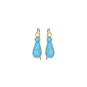 Small Drop Earrings with Turquoise Christina Soubli