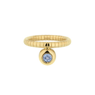 Gold Ring with Light Blue Sapphire Ioanna Souflia