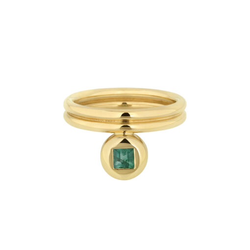 Gold Ring with Emerald Ioanna Souflia