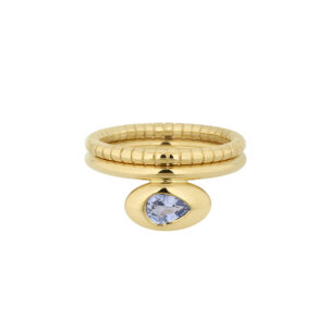 Gold Ring with Purple Sapphire Ioanna Souflia