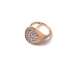 Galet Large Ring with Brown Diamonds Alia Mouzannar