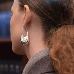 Doric Single Large Earring in Silver KINRADEN