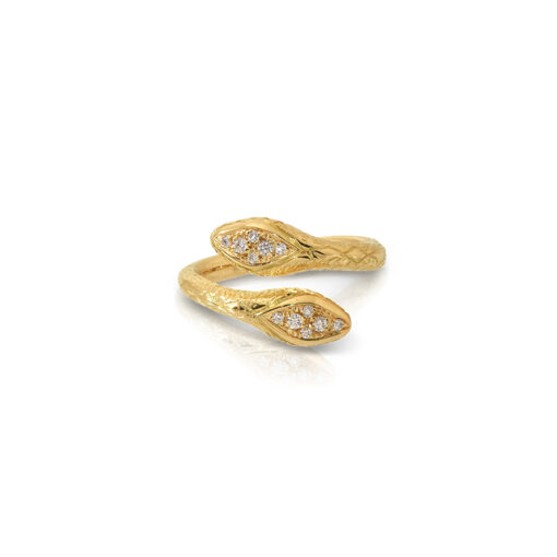 Snake Ring with Diamonds Lalaounis