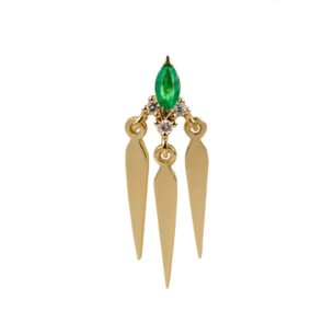 Emerald Marquise Dreamcatcher Single Earring Alkemeya