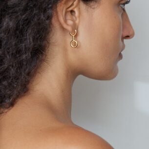 Binary Chain Earrings in Vermeil Charlotte Chesnais