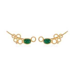 Earrings with Emeralds and Diamonds Christina Soubli