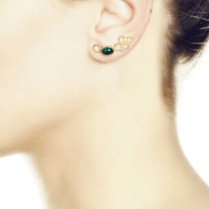 Earrings with Emeralds and Diamonds Christina Soubli