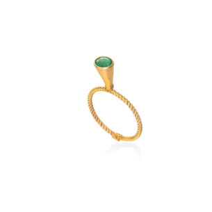 Oval Ring with Emerald Christina Soubli