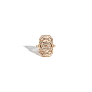 Mini Gold Ring with Diamonds Statement