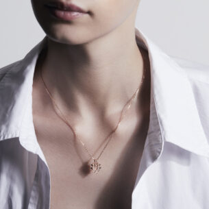 Spike Necklace with Diamonds and Agates Statement