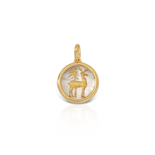 Golden Deer Pendant with Mother of Pearl Ilias Lalaounis