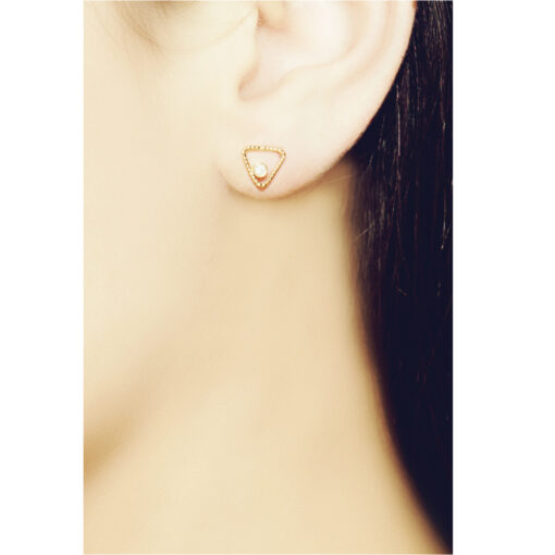 Triangle Earring Studs with Diamonds Christina Soubli