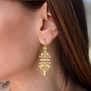 Aurelia Articulated Earrings with Diamonds Ilias Lalaounis