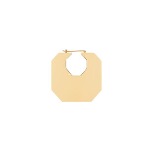 Yellow Gold Octagon Single Earring