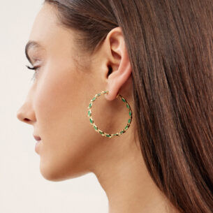 Generosity Green Agate X-Large Chain Earrings