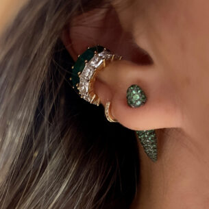 Fuse Earring with Tsavorites