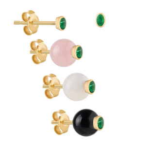 Three Earrings in One Orb Emerald