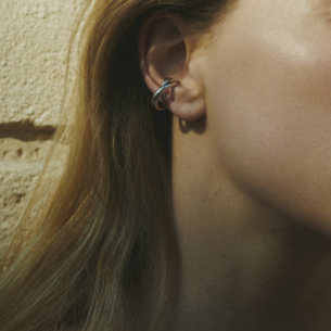Initial Ear Cuff in Silver Charlotte Chesnais